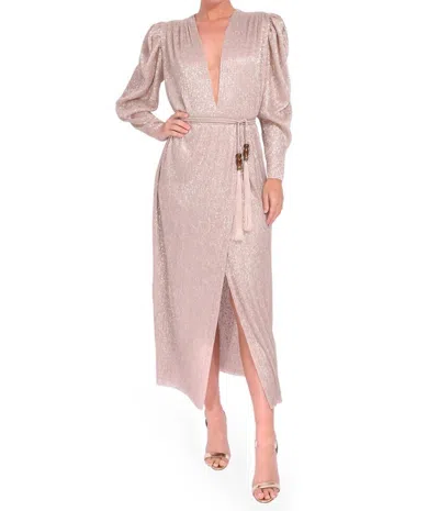 Sabina Musayev Marble Dress In Pearl Blush In Pink