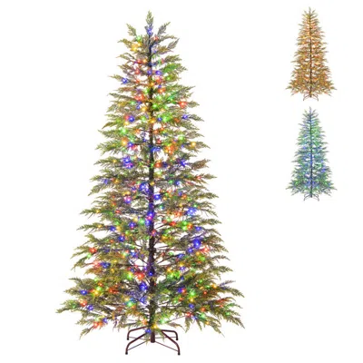 Breebe Artificial Christmas Tree With Branch Tips And Colorful Led Lights In Multi