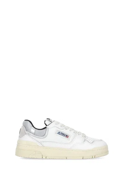 Autry White Leather Clc Low Sneakers In White