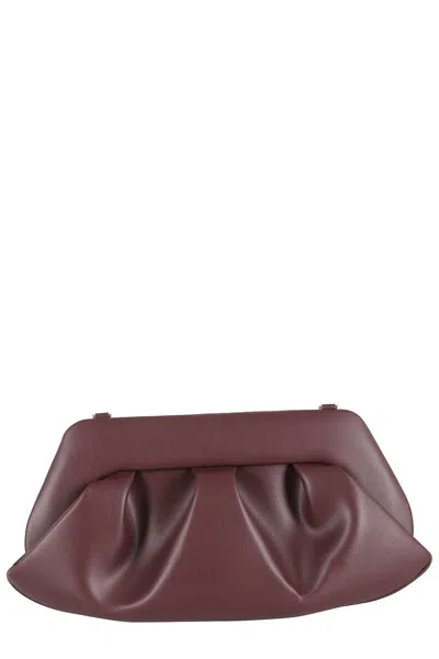 Themoirè Emera Bag With Adjustable Shoulder Strap In Burgundy
