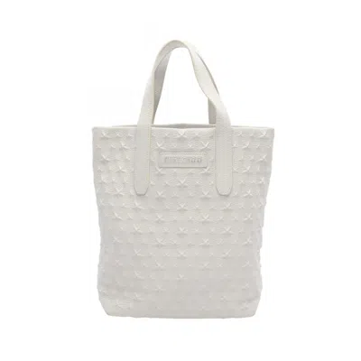 Pre-owned Jimmy Choo Leather Tote Bag () In White