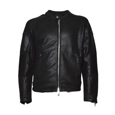 Dsquared2 Shiny Black Jacket With Embossed Lettering In Black