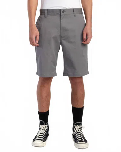Rvca Weekend Stretch 20" Chino Short In Smoke In Gray