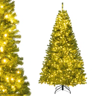 Breebe Pre-lit Artificial Christmas Tree With Remote Control And Led Lights In Green
