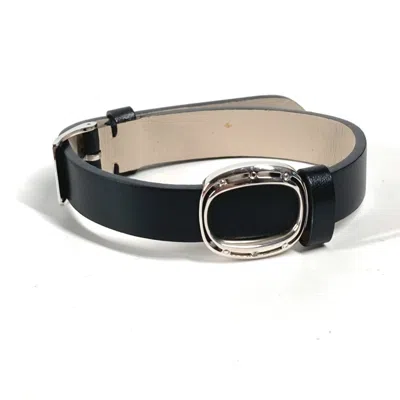 Pre-owned Damiani Leather Charm Bracelet () In Black