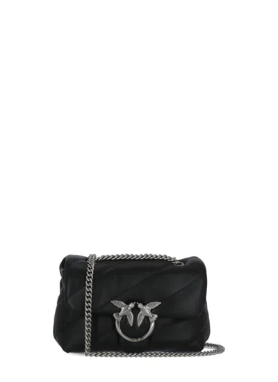 Pinko Love Mini Puffer Shoulder Bag In Black