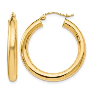 Diamond2deal 10k Yellow Gold Round Shape Lightweight Hoop Earrings In Gold