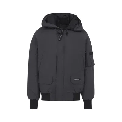 Canada Goose Granite Grey Chilliwack Bomber Jacket With Attached Hood In Gray