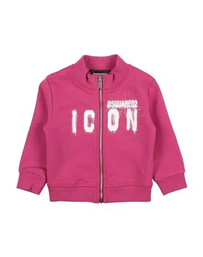 Dsquared2 Newborn Sweatshirt Magenta Size 3 Cotton In Pink