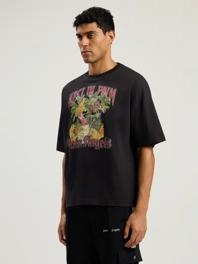 Palm Angels Rest In Palm Loose T-shirt In Black