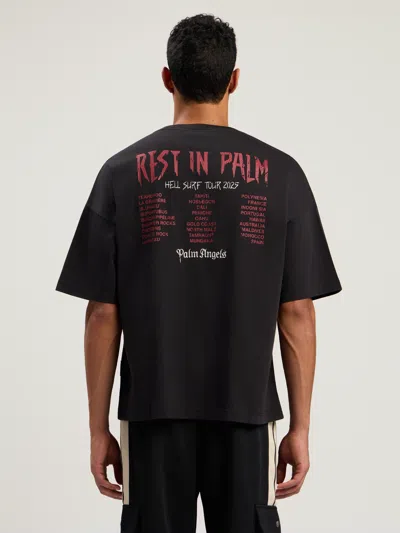 Palm Angels Rest In Palm Loose T-shirt In Black