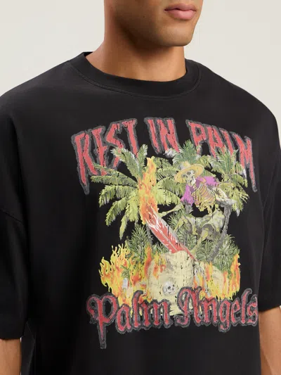 Palm Angels Rest In Palm Loose T-shirt In Black