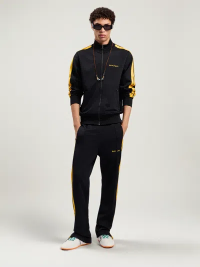 Palm Angels Track Black Polyester Sweatshirt In Black