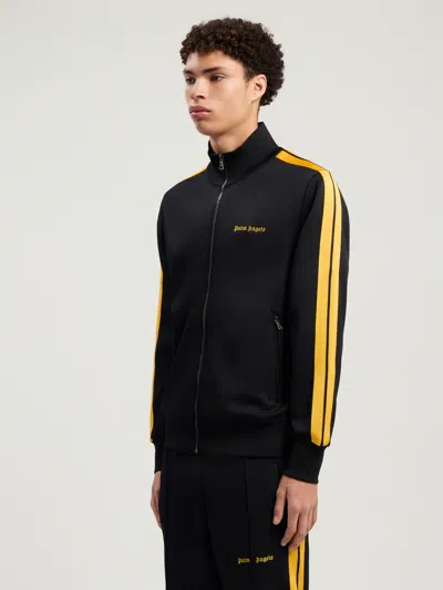 Palm Angels Track Black Polyester Sweatshirt In Black