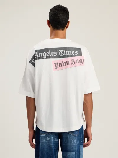 Palm Angels Paxlatimes News Over T-shirt In White