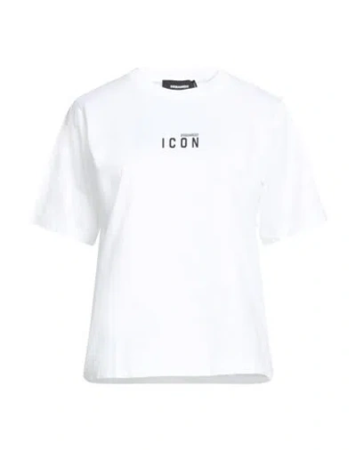 Dsquared2 White Cotton Icon T-shirt With Mini Logo In White