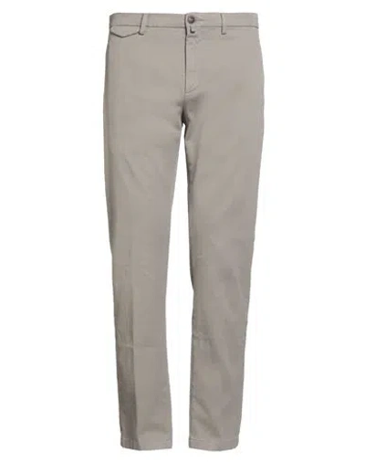 Siviglia Man Pants Taupe Size 33 Cotton, Elastane In Gray
