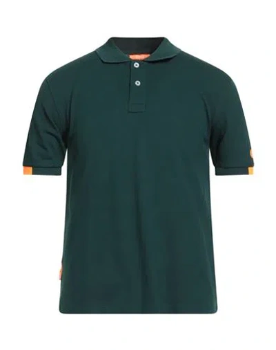 Suns Boards Man Polo Shirt Dark Green Size S Cotton, Elastane In Green