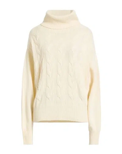 Woolrich Woman Turtleneck Ivory Size L Cashmere In Neutral