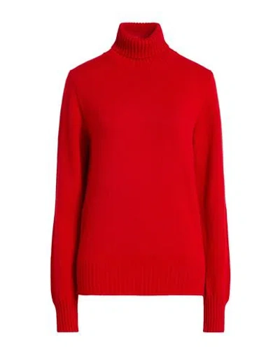 Robert Scott & Sons Woman Turtleneck Red Size 8 Wool, Cashmere In Red