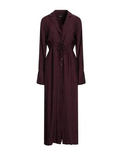 Dondup Woman Maxi Dress Burgundy Size 10 Acetate, Silk In Red