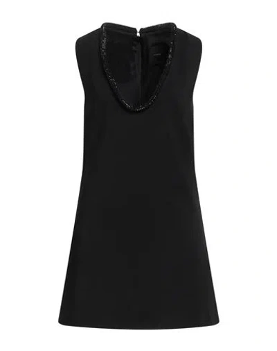 Pinko Mini Dress With Jewel Neck In Black