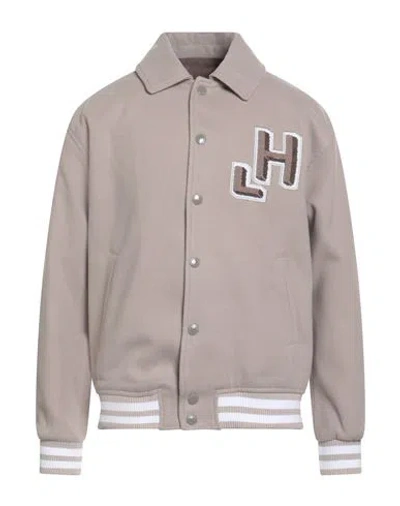 Hinnominate Man Jacket Taupe Size S Polyester, Viscose, Elastane In Gray