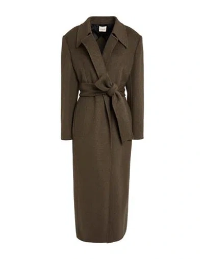 Khaite Woman Coat Military Green Size S Wool In Green