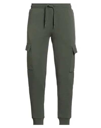 Ea7 Man Pants Military Green Size 3xl Cotton, Polyester, Elastane In Green