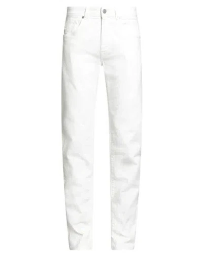Barmas Man Jeans Ivory Size 30 Cotton, Elastane In White
