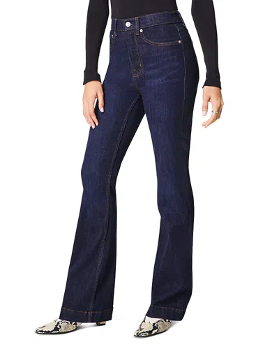 Spanx Redefine High Rise Flare Jeans In Dark Indigo In Blue