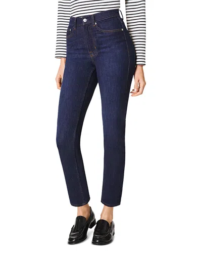 Spanx Redefine High Rise Slim Straight Jeans In Dark Indigo In Blue