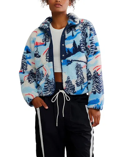 Free People Rocky Ridge Fleece Jacket In Multi