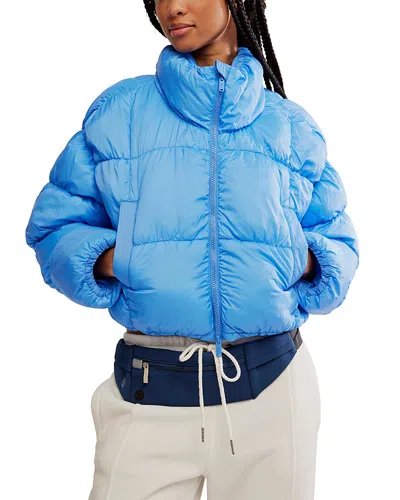 Free People In A Bubble Puffer Coat In Blue