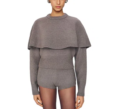 Ronny Kobo Evian Knit Top In Gray