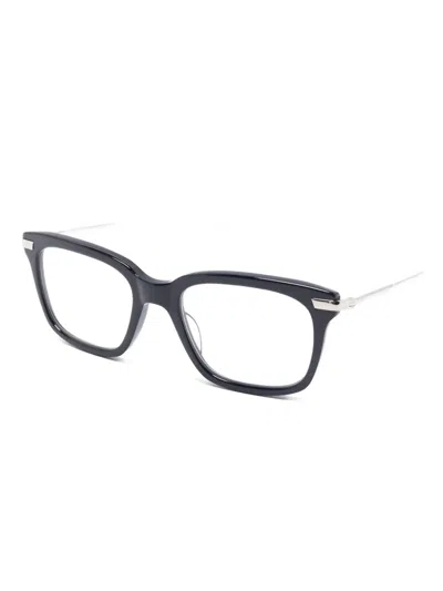 Thom Browne Rectangle-frame Glasses In Black