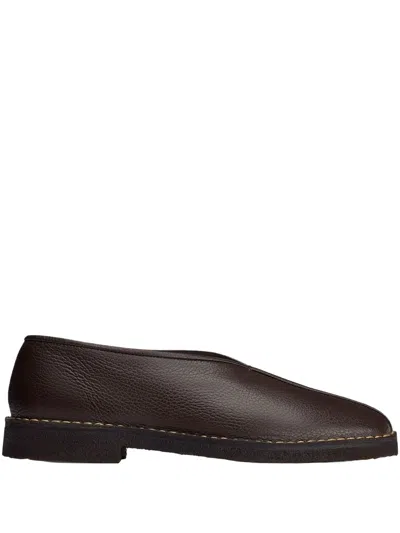 Lemaire Piped Square-toe Loafers In Multi
