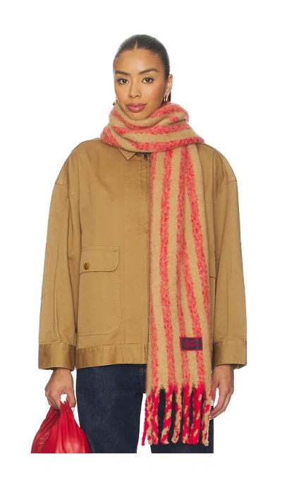 Damson Madder Oversized Brushed Scarf In Multi