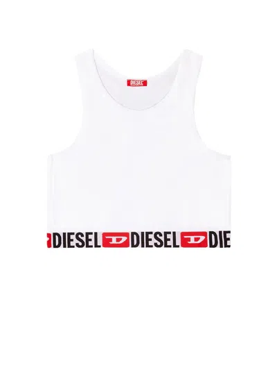 Diesel Sandra-d-core Topwear In White Cotton In White