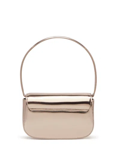 Diesel 1dr Leather Shoulder Bag In Gold