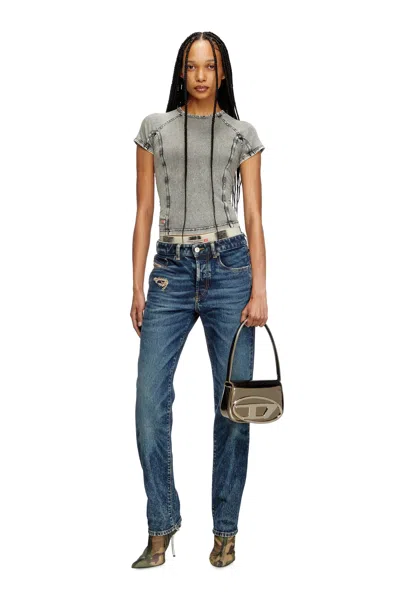 Diesel 1dr Leather Shoulder Bag In Gold