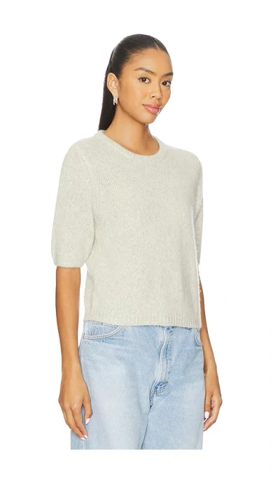 W. Cashmere Brenda Short Sleeve Pullover In Gray