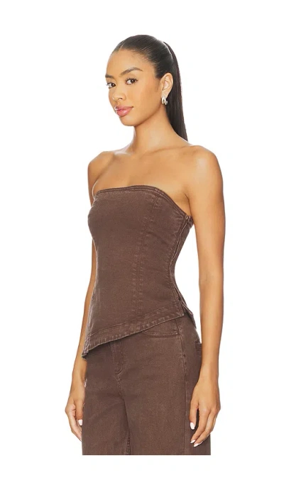 Sovere / Zyra Strapless Corset Top In Purple