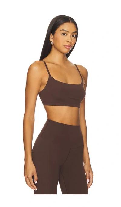 Year Of Ours Studio Racer Bralette In Brown