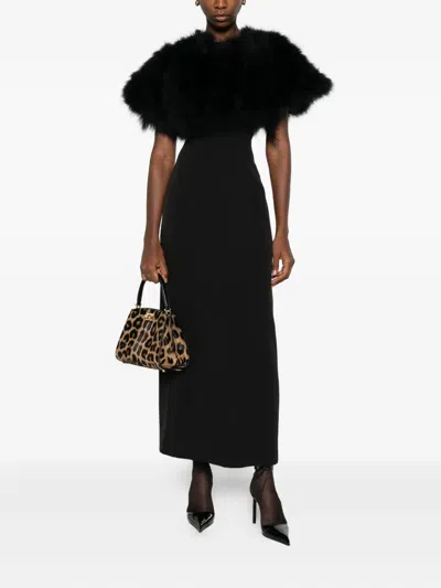 Giuseppe Di Morabito Kleid Mit Federn In Black