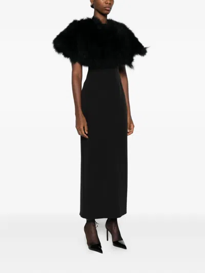 Giuseppe Di Morabito Kleid Mit Federn In Black
