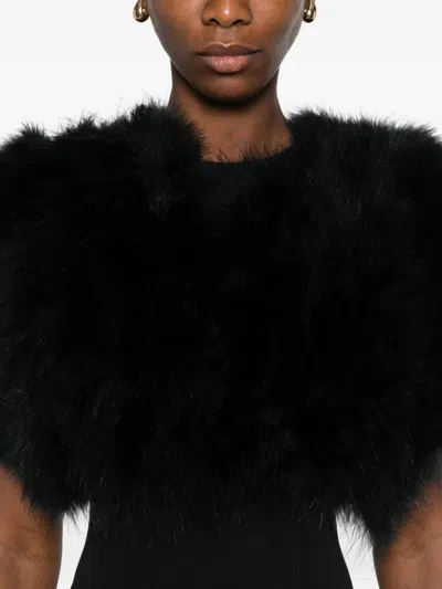 Giuseppe Di Morabito Kleid Mit Federn In Black