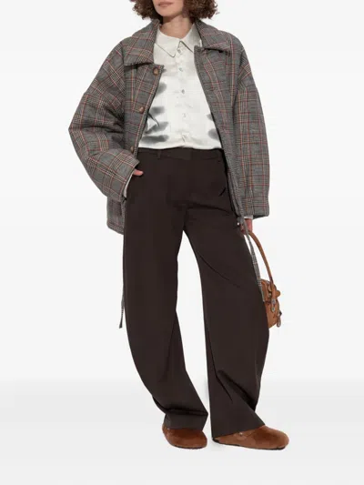 Avavav Plaid Buttoned Jacket In Gray