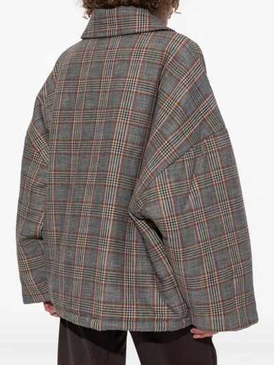 Avavav Plaid Buttoned Jacket In Gray
