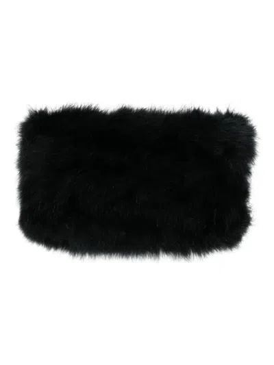 Giuseppe Di Morabito Bandeau-top Mit Truthahnfedern In Black